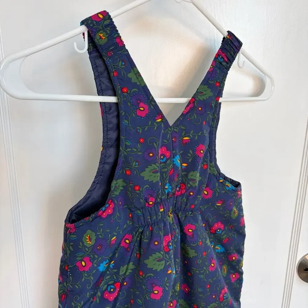 Hanna Andersson Girls Floral Snow Bib Overalls